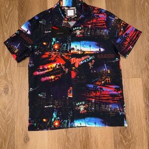 CACTUS MAN Ricky Singh Men’s Casino Button Short Sleeve Shirt Size Large New